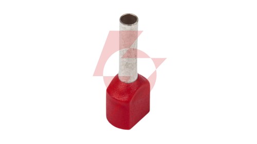 Końcówka tulejkowa izolowana HI 2x1/10 DIN czerwona E08KH-02020105001 /100szt./