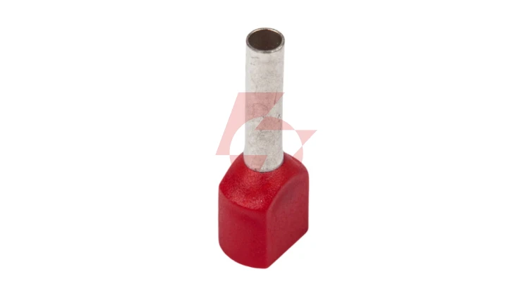 Końcówka tulejkowa izolowana HI 2x1/10 DIN czerwona E08KH-02020105001 /100szt./