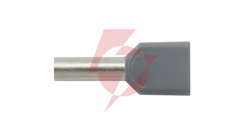 Końcówka tulejkowa izolowana HI 2X4/12 szara E08KH-02020102101 /100szt./
