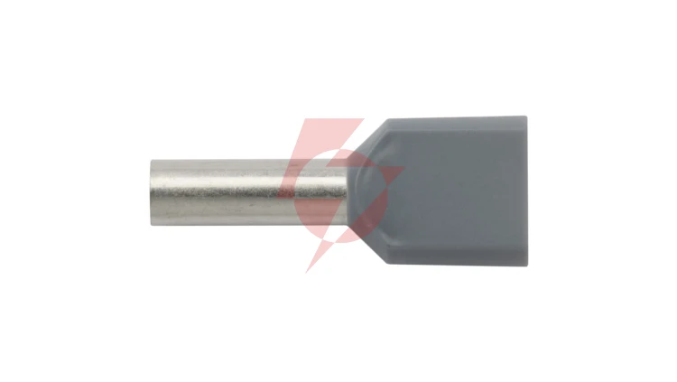 Końcówka tulejkowa izolowana HI 2X4/12 szara E08KH-02020102101 /100szt./