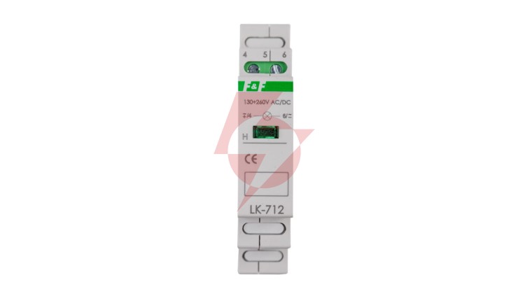 Lampka modułowa 1-fazowa zielona 130-260V AC/DC LK-712G-130-260V