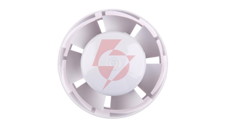 Wentylator kanałowy fi 100 230V 14W 106m3/h 37dB biały z kołnierzem EURO 100VKO