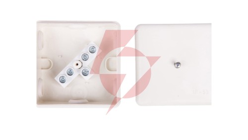 Puszka hermetyczna n/t 86x86x39mm z zaciskiem 5x2,5mm IP55 biała 0226-01