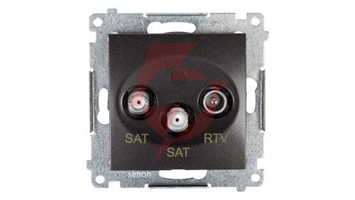 Simon 54 Gniazdo antenowe SAT/SAT/RTV końcowe antracyt DASK2.01/48