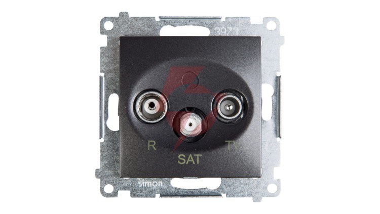 Simon 54 Gniazdo antenowe RD/TV/SAT końcowe antracyt DASK.01/48