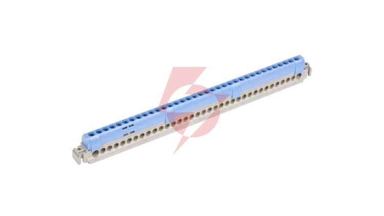 Listwa przyłączeniowa 35-otworów niebieska IP2x - 2x25mm2+33x16mm2 004848