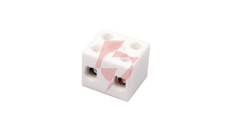 Złączka gwintowa porcelanowa 10mm² 2-tory biała z 1 otworem montażowym CPO-15A-2P 80722516 /20szt./