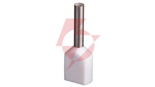 Końcówka tulejkowa izolowana TID 2x0,5mm2/8mm biała cynowana TID2x0,5L8x500 /500szt./