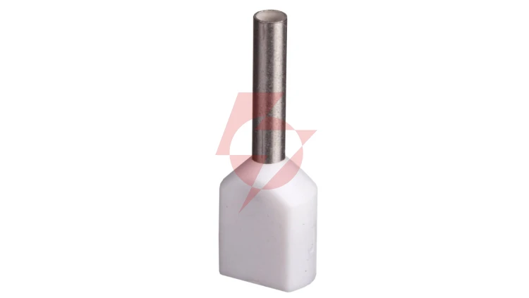 Końcówka tulejkowa izolowana TID 2x0,5mm2/8mm biała cynowana TID2x0,5L8x500 /500szt./
