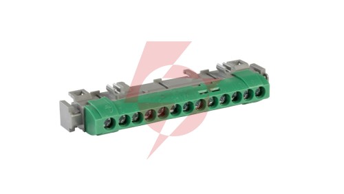 Listwa przyłączeniowa 13-otworów zielona IP2xZ13 004834