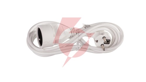 Przedłużacz 1-gniazdo z/u 2m /H05VV-F 3x1/ biały P0112