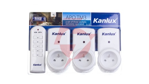 Zestaw trzech gniazd zdalnie sterowanych APO TM-3 7980 /3szt./