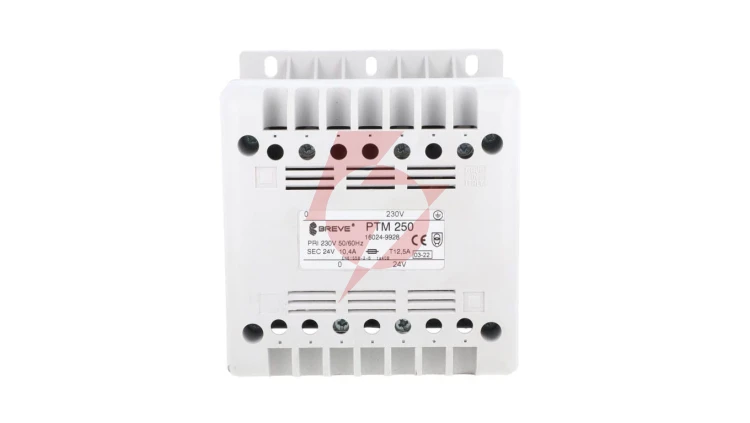 Transformator 1-fazowy bezpieczeństwa PTM 250 230/ 24V 10,4A, na szynę DIN, IP21, Ta 40, 16024-9928