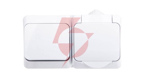 Cedar Plus Zestaw łącznik + gniazdo pojedyncze z uziemieniem WDE000580