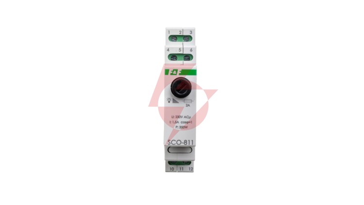 Ściemniacz przycisk szary 0-350VA 230V SCO-811