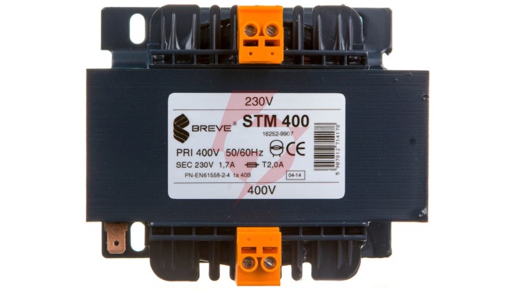 Transformator 1-fazowy separacyjny STM 400 400/230V 1,7A, Ta 40, 16252-9907