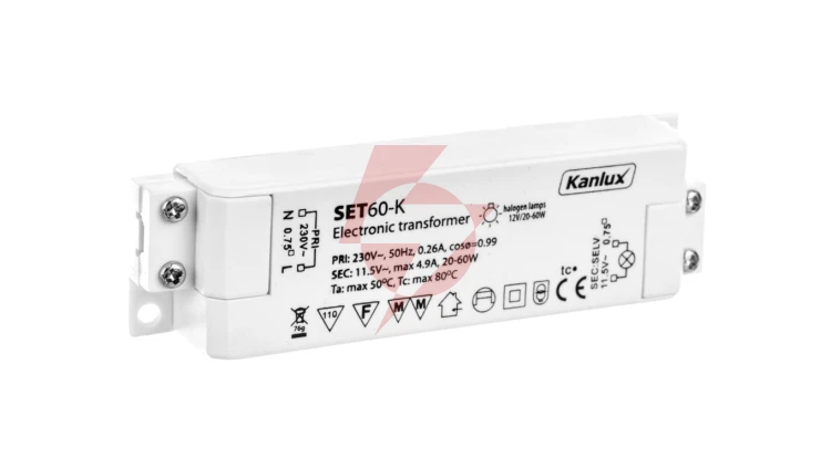 Zasilacz halogenowy 20-60W 240V 11.5V SET60-K 1425
