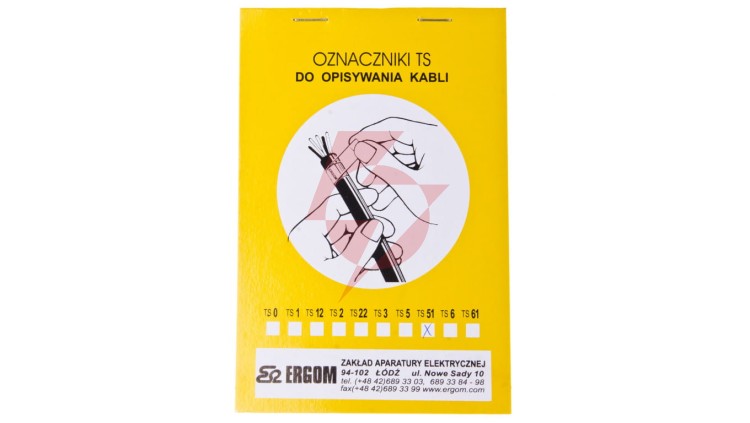 Oznacznik do opisywania ręcznego TS 51 biały E04ZP-02010100700 /20szt./