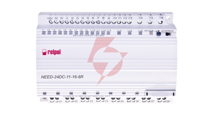 Przekaźnik programowalny 24V DC 16we, 8wy bez wyswietlacza i klawiatury NEED-24DC-11-16-8R 857366