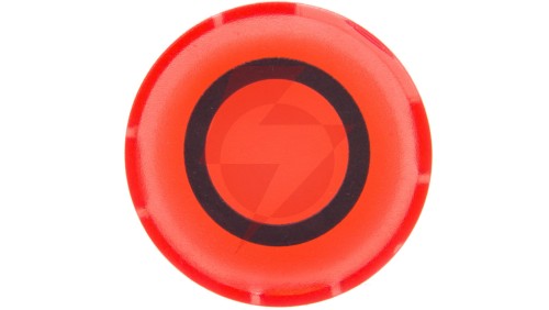 Soczewka przycisku 22mm płaska czerwona z symbolem STOP 0 M22-XDL-R-X0 218159