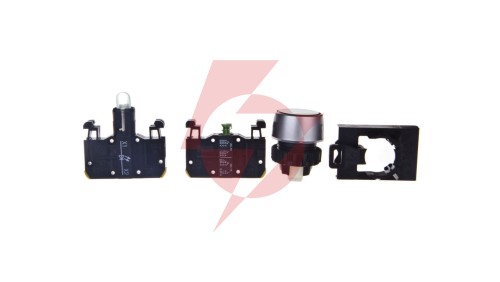 Przycisk sterowniczy 22mm zielony 1Z 1R z samopowrotem z podświetleniem ST22-KLZ-10-24-LEDAC/DC