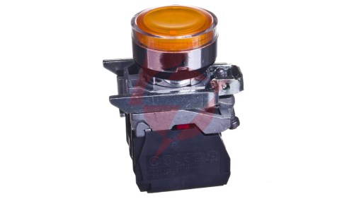 Przycisk sterowniczy 22mm żółty 1Z 1R z samopowrotem z podświetleniem XB4BW3565
