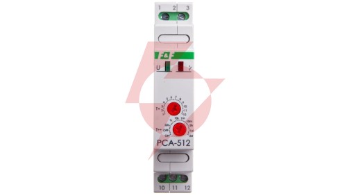 Przekaźnik czasowy 1P 10A 0,1sek-576h 24V AC/DC opóźnione wyłączenie PCA-512-24V