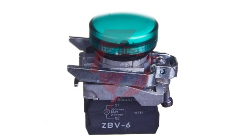 Lampka sygnalizacyjna 22mm zielona 230V AC XB4BV63