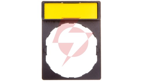 Szyld opisowy 30x40mm z etykietą biały/żółty 22mm czarny prostokątny ZBY4101