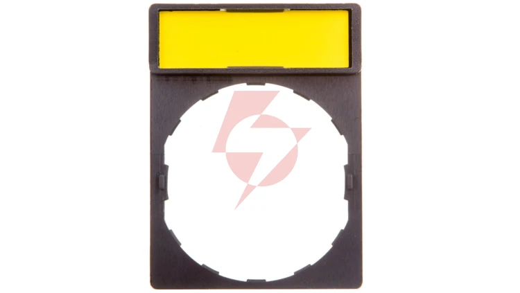 Szyld opisowy 30x40mm z etykietą biały/żółty 22mm czarny prostokątny ZBY4101