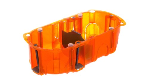 Puszka do betonu 72mm 143x 40mm Ze śrubami czerwony Batibox 080102