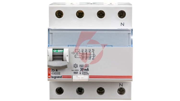 Wyłącznik różnicowoprądowy P 304 4P 25A 0,03A Typ F (HPI) SERII DX3 411694
