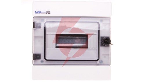 Rozdzielnica hermetyczna modułowa (500V AC ,1000V DC) 1x8 natynkowa IP65 RH-8 36.8