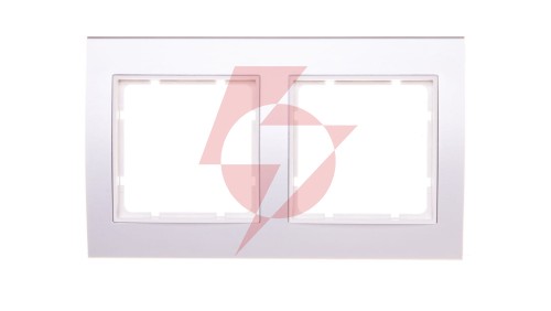 Berker B.3 Ramka podwójna aluminium /biały 10123904