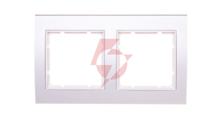 Berker B.3 Ramka podwójna aluminium /biały 10123904