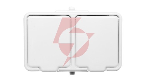 Cedar Gniazdo hermetyczne podwójne SCHUKO z PE 16A IP44 biały GWN240PC01