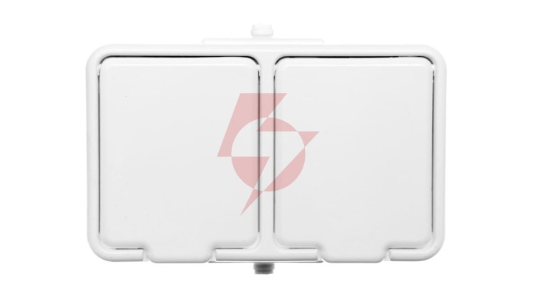 Cedar Gniazdo hermetyczne podwójne SCHUKO z PE 16A IP44 biały GWN240PC01