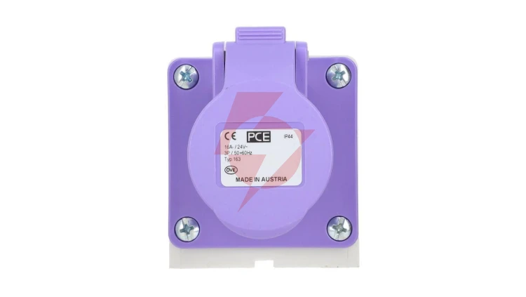 Gniazdo stałe 16A 3P 20-25V fioletowe IP44 163v