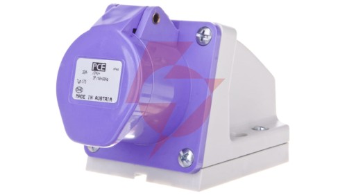 Gniazdo stałe 32A 3P 24V fioletowe IP44 173V