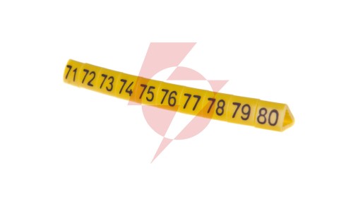 Oznacznik przewodów OZ-1/71-80 żółty E04ZP-01020201800 /100szt./