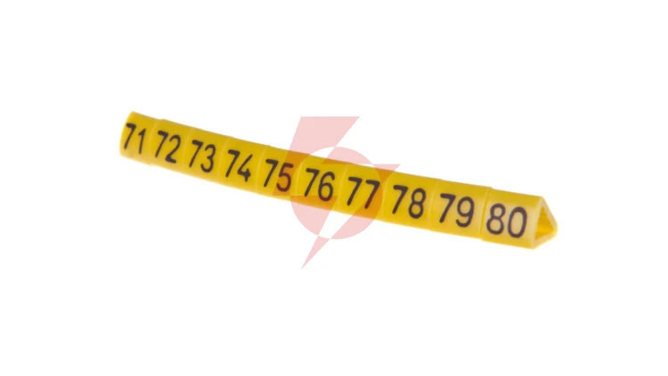 Oznacznik przewodów OZ-1/71-80 żółty E04ZP-01020201800 /100szt./