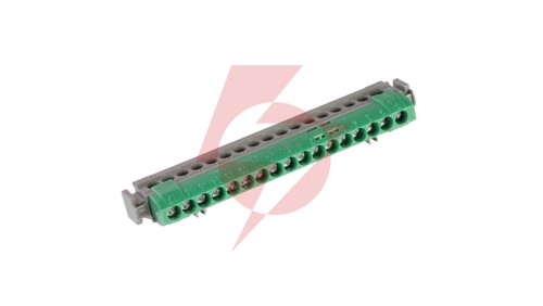 Listwa przyłączeniowa 17-otworów zielona IP2xZ17 004835
