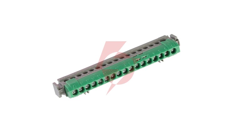 Listwa przyłączeniowa 17-otworów zielona IP2xZ17 004835