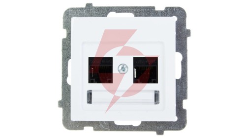 AS Gniazdo komputerowe podwójne RJ45 kat.5e MMC białe GPK-2G/K/m/00