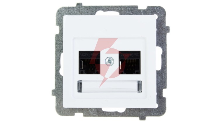 AS Gniazdo komputerowe podwójne RJ45 kat.5e MMC białe GPK-2G/K/m/00