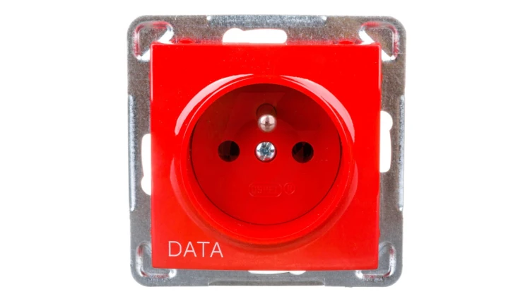 IMPRESJA Gniazdo pojedyncze z/u DATA czerwone GP-1YZD/m/00