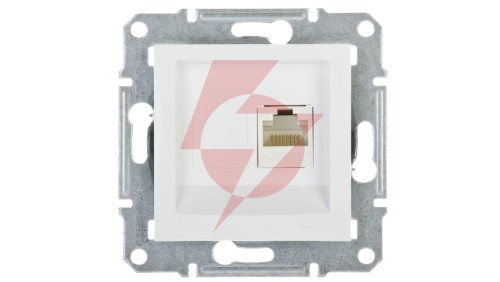 ASFORA Gniazdo komputerowe pojedyncze RJ45 kat.5e bez ramki białe EPH4300721