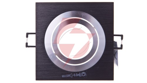 Oprawa punktowa 1x50W GX5,3 IIIkl. 12V IP20 SEIDY CT-DTL50-B kwadratowa czarna 18289