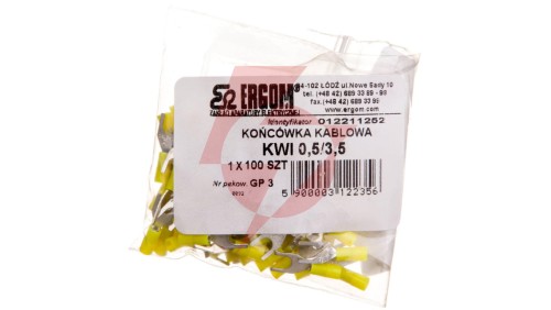 Końcówka widełkowa izolowana KWI 0,5/3,5 E09KO-02030100401 /100szt./