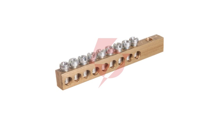 Listwa zaciskowa 9-torowa N/PE do 16mm2 bez izolatora ZT O 9 otw. bez izolat.